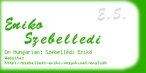 eniko szebelledi business card